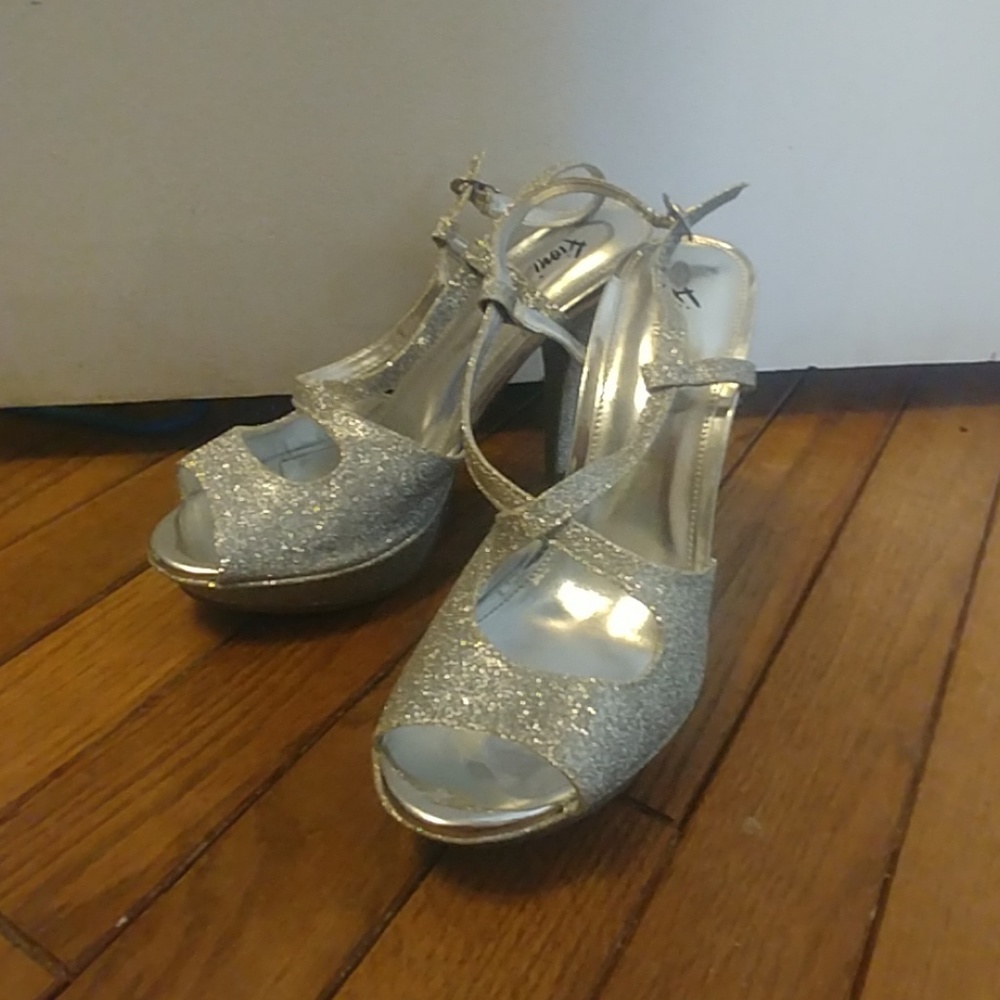 Silver Sparkle High Heels